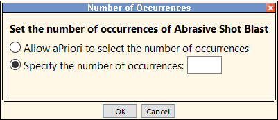 Abrasive Shot Blast Number Of Occurrences