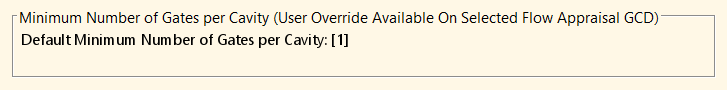 Minimum Number of Gates Per Cavity setup option