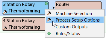 Sheet plastic setup options