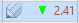 After you update the cell value, you see an up arrow for an increased value and a down arrow for a decreased value